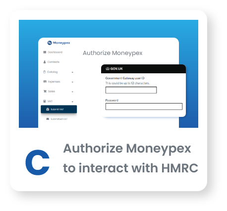 Authorize Moneypex with HMRC